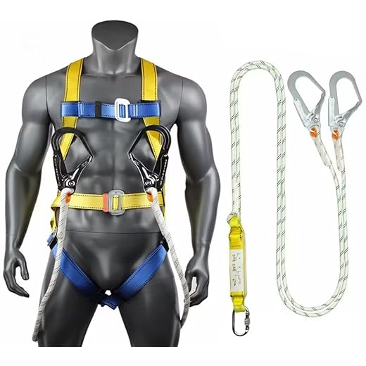 Fall Protection Safety Harness OSHA/ANSI Compliant,internal Shock Absorbing landyard&Hook