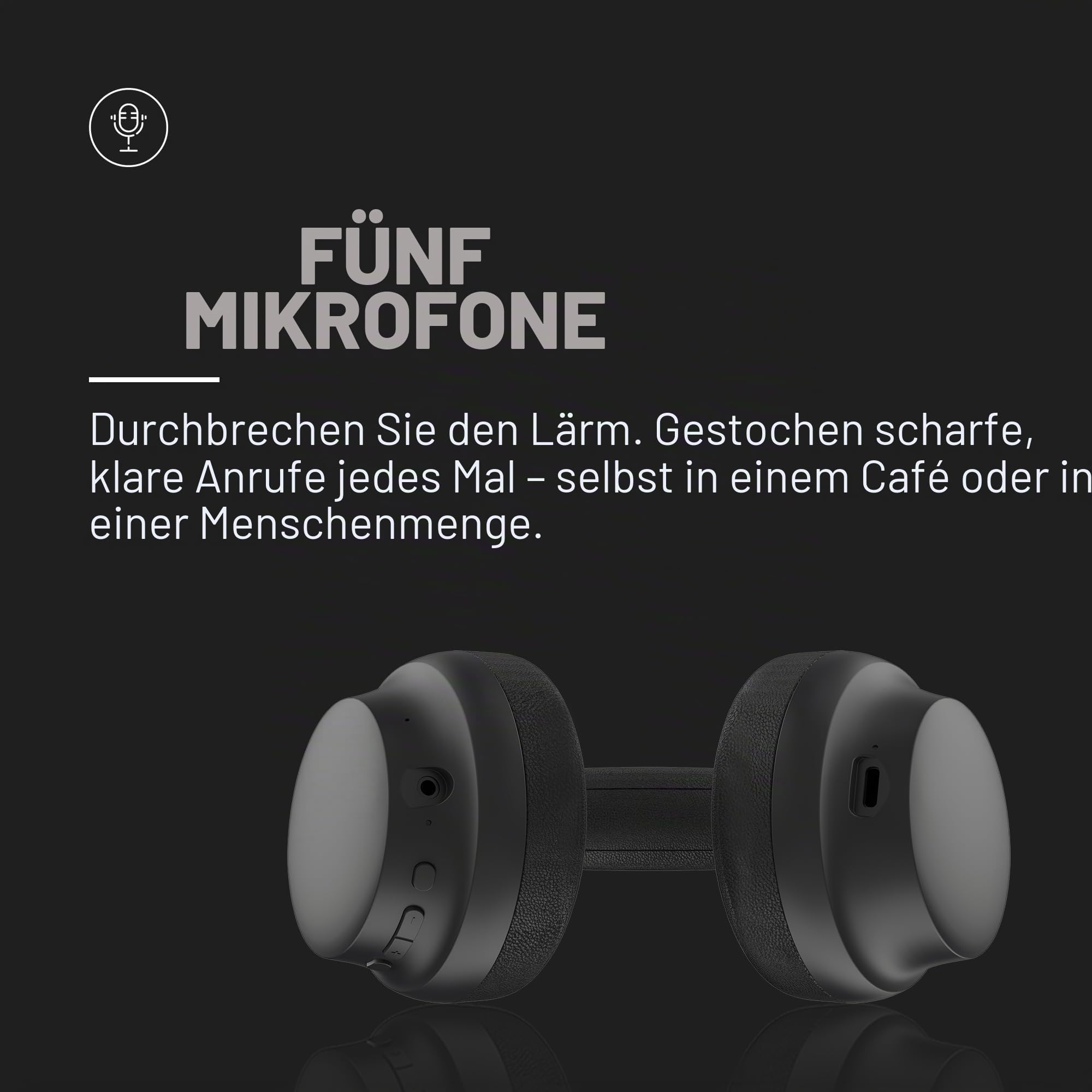 Raycon Essential Kopfhörer – Kabellose Bluetooth Over-Ear-Kopfhörer, mit Hybrid-aktiver Geräuschunterdrückung, 5 eingebaute Mikrofone, IPX4 wasserdicht & 50 Stunden Akkulaufzeit (Lila)