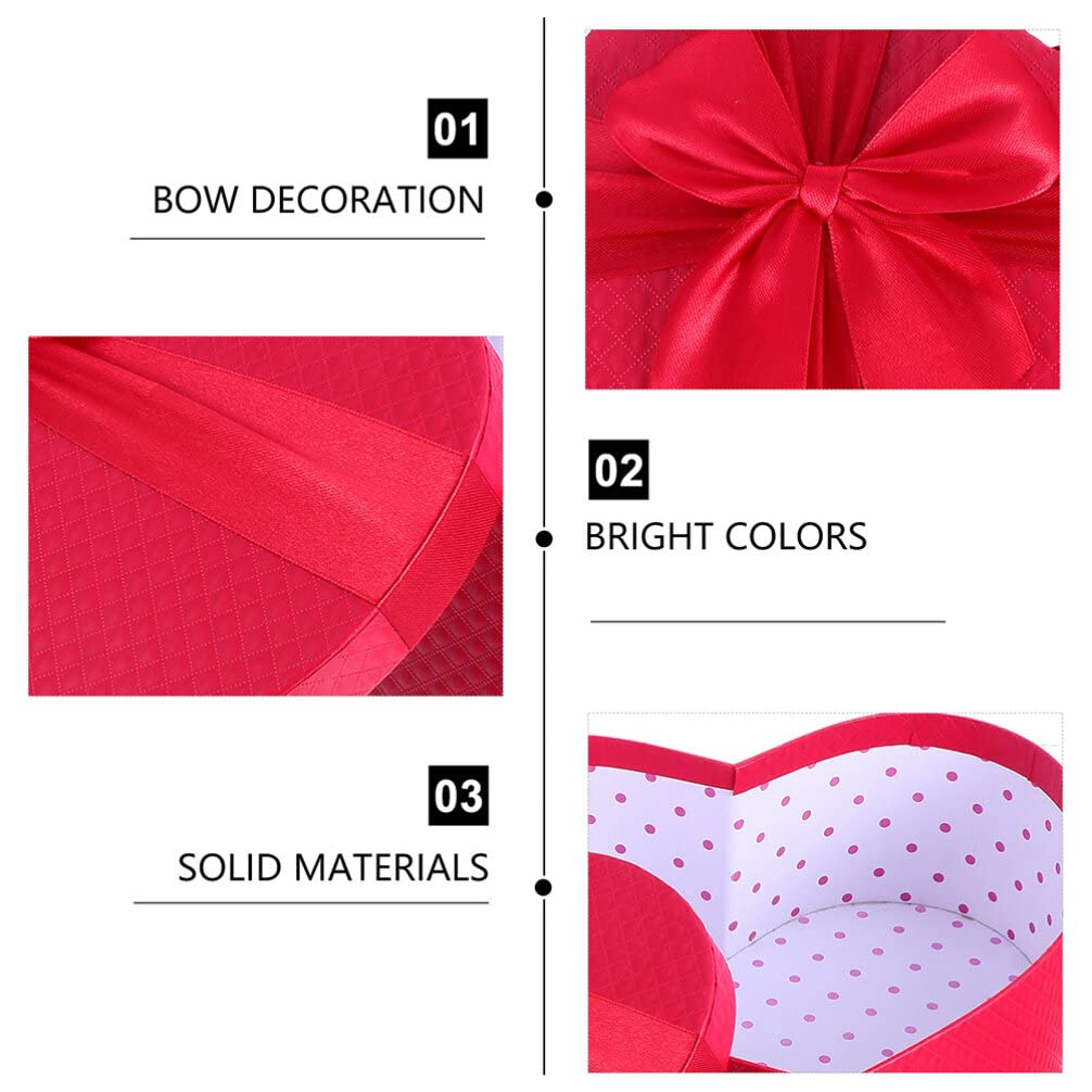 MAGICLULU Geschenkboxen für Valentinstag 2 Stück Rote Herzförmige aus Papier und Hochzeit mit Freiem Dekorationsinneren und Elegantem Design als Aufbewahrung und Verpackung