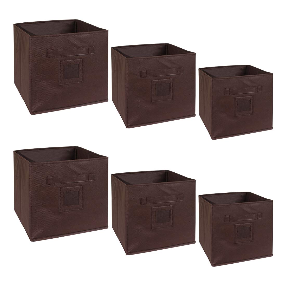 Amazon Brand - Solimo Fabric Storage Box Set, 6 Piece, Brown (B081FG5Q4R) Amazon Price History, Amazon Price Tracker