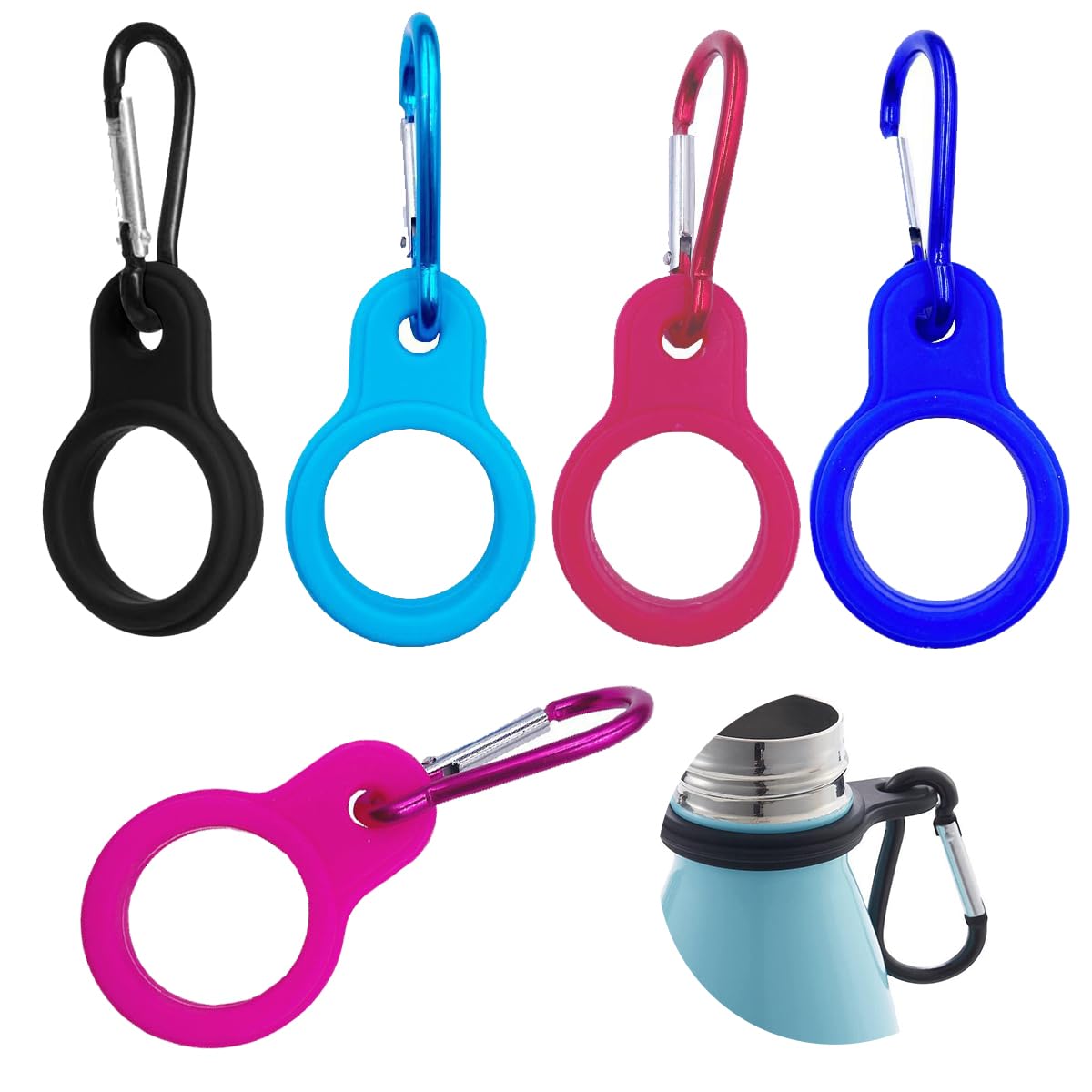 5Pezzi Clip Porta Bottiglia d'Acqua con Clip per Cintura Portabottiglie da Esterno con Fibbia per Campeggio, Appeso Cinghia Cinghia Fibbia Clip Bottiglia d'Acqua Titolare