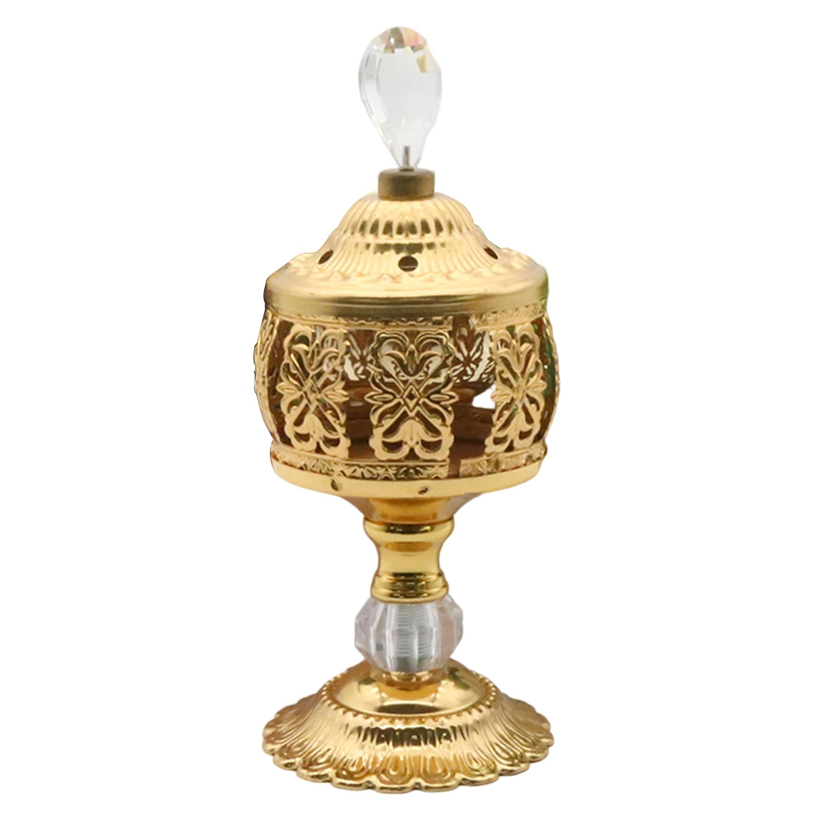 Jazuaiao Vintaged Type Metal Frankincense Stand for Home Spa Aromatherapies Easy Storage Holder Frankincense Charcoal Stand