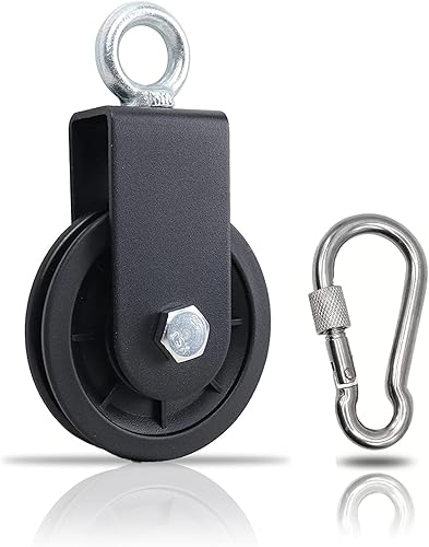 Miniatura 8 de SERTT - Rueda de polea de cable de nailon silencioso para gimnasio en casa, sistema de polea de peso, rotación de 360 grados, accesorios de rueda de