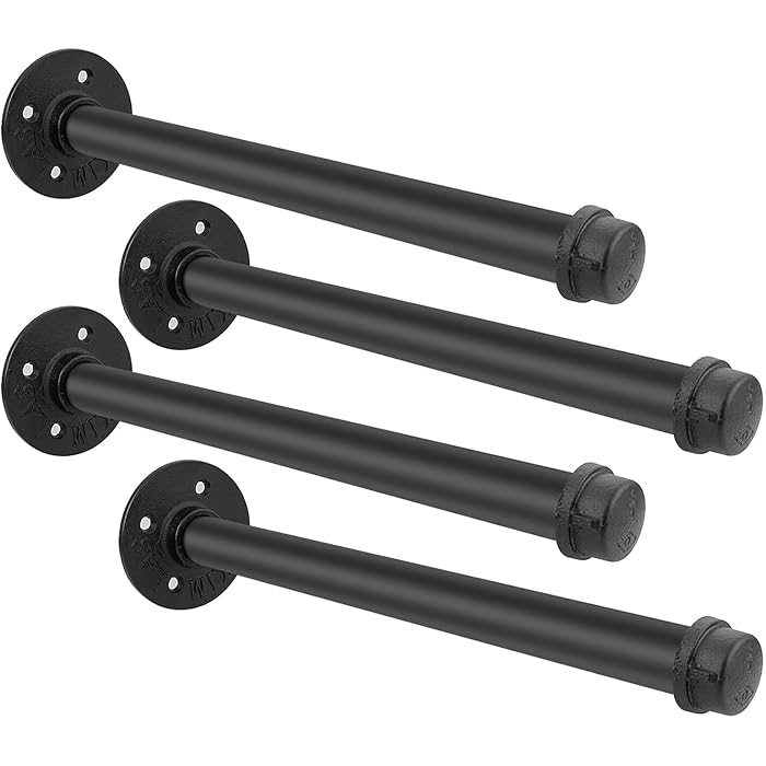 Buy Acrux7 4Pack 12 Inch Wall Mount Clothing Rack Industrial Pipe