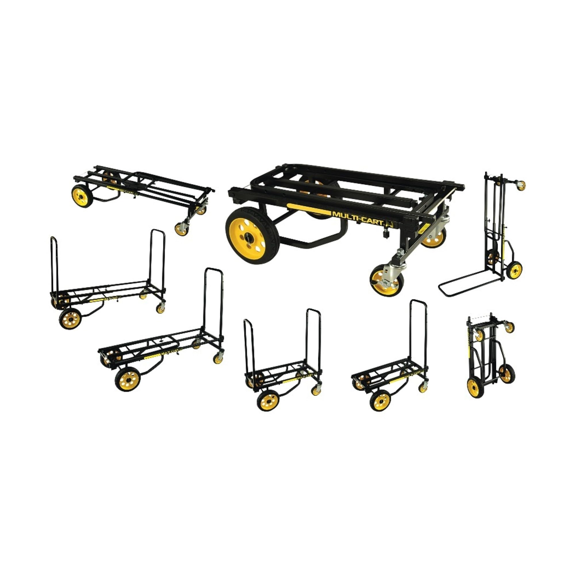 86201 Multi-Cart 8-in-1 Cart, 500lb Capacity, 32 1/2 x 17 1/2 x 42 1/2, Black