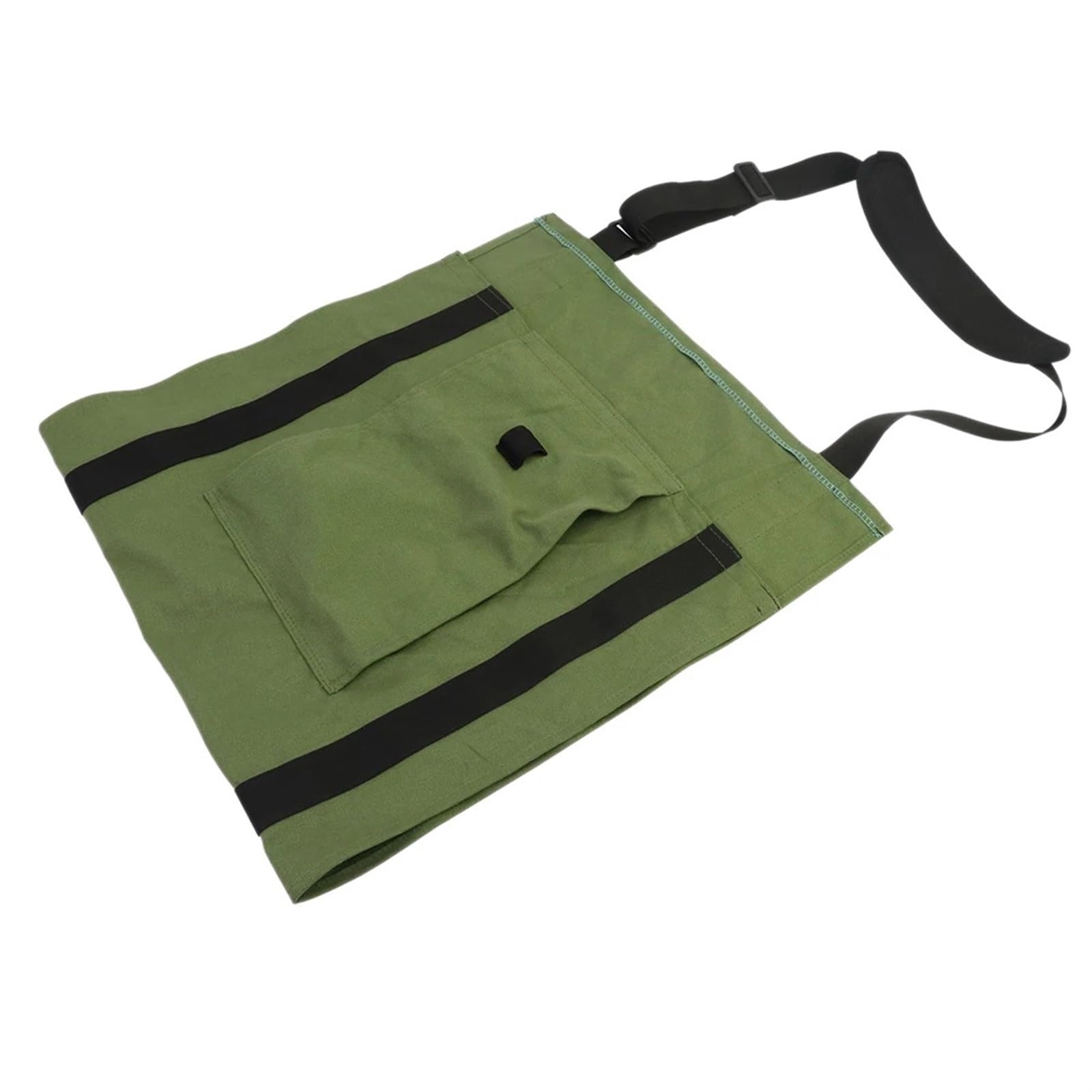 VAYEODEYU Green Canvas Firewood Storage Bag Portable Wood for Outdoor Camping