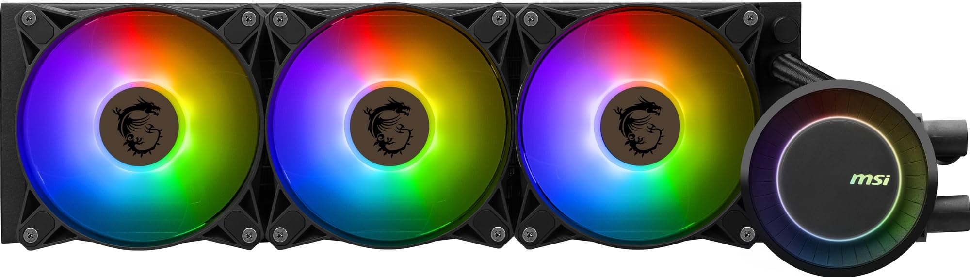MSI FN1964 MAG CORELIQUID E360 Refroidisseur de refroidissement à eau [Compatible avec LGA1700/AM5] Radiateur de 360 mm, logo de rotation de 270 degrés, FDB silencieux avec ventilateur ARGB