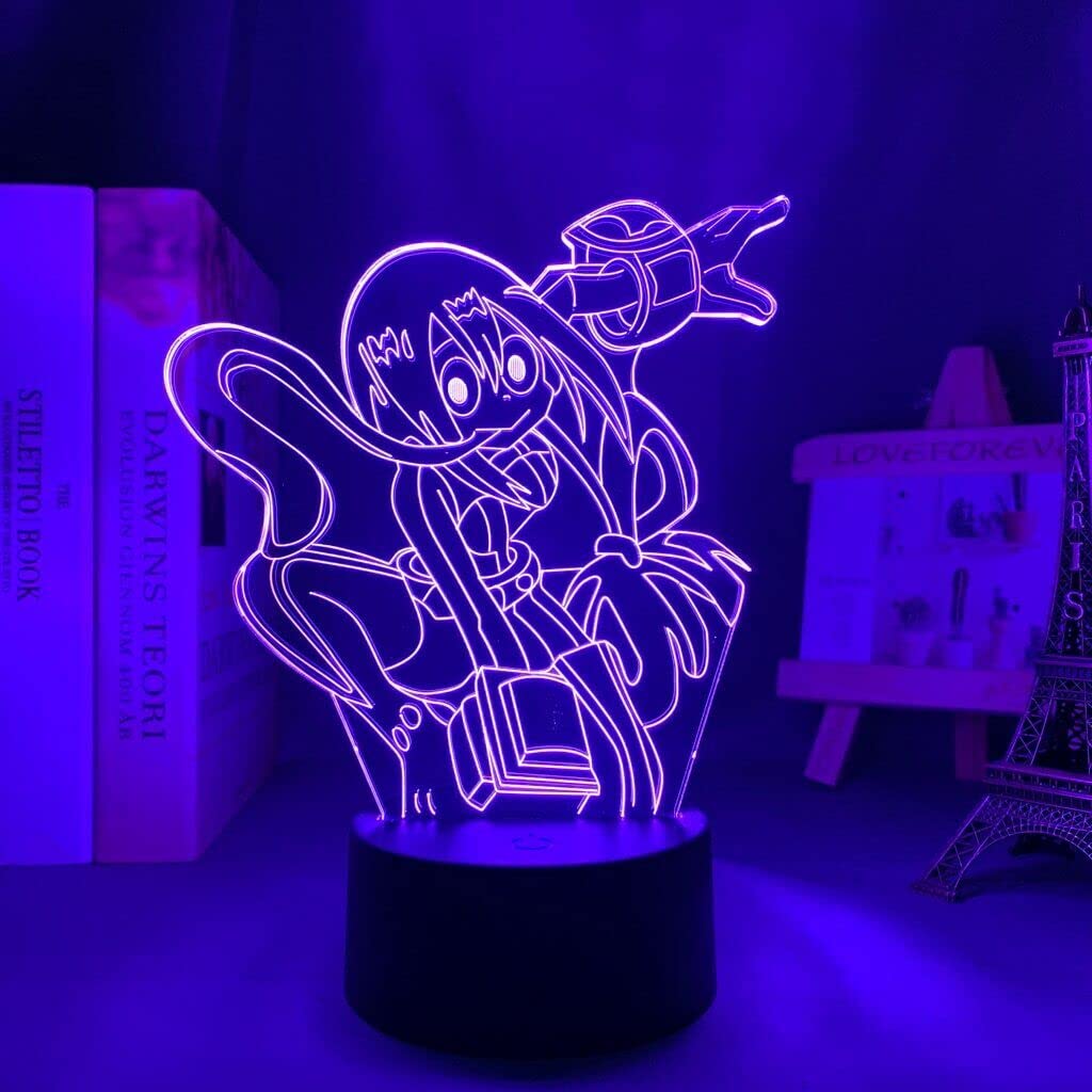 althiqahkey Acrylic LED Night Light My Hero Academia Tsuyu Asui 3D Lamp Bedroom Decor Gift