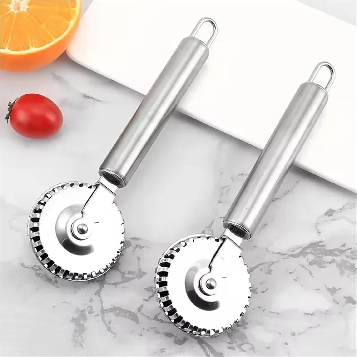 1PC Stainless Steel Ravioli Cutter Wheel for Cutting Sealing Crimping Pasta Pastry Dough Baking Mold
