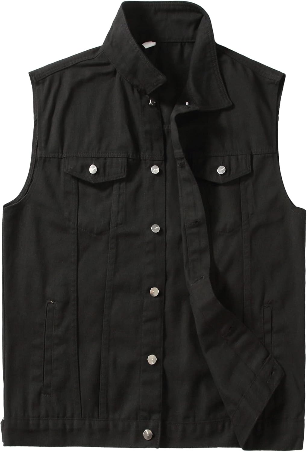Sin Mangas Chaleco De Mezclilla Negro Hombre Chaleco Hombre Negro