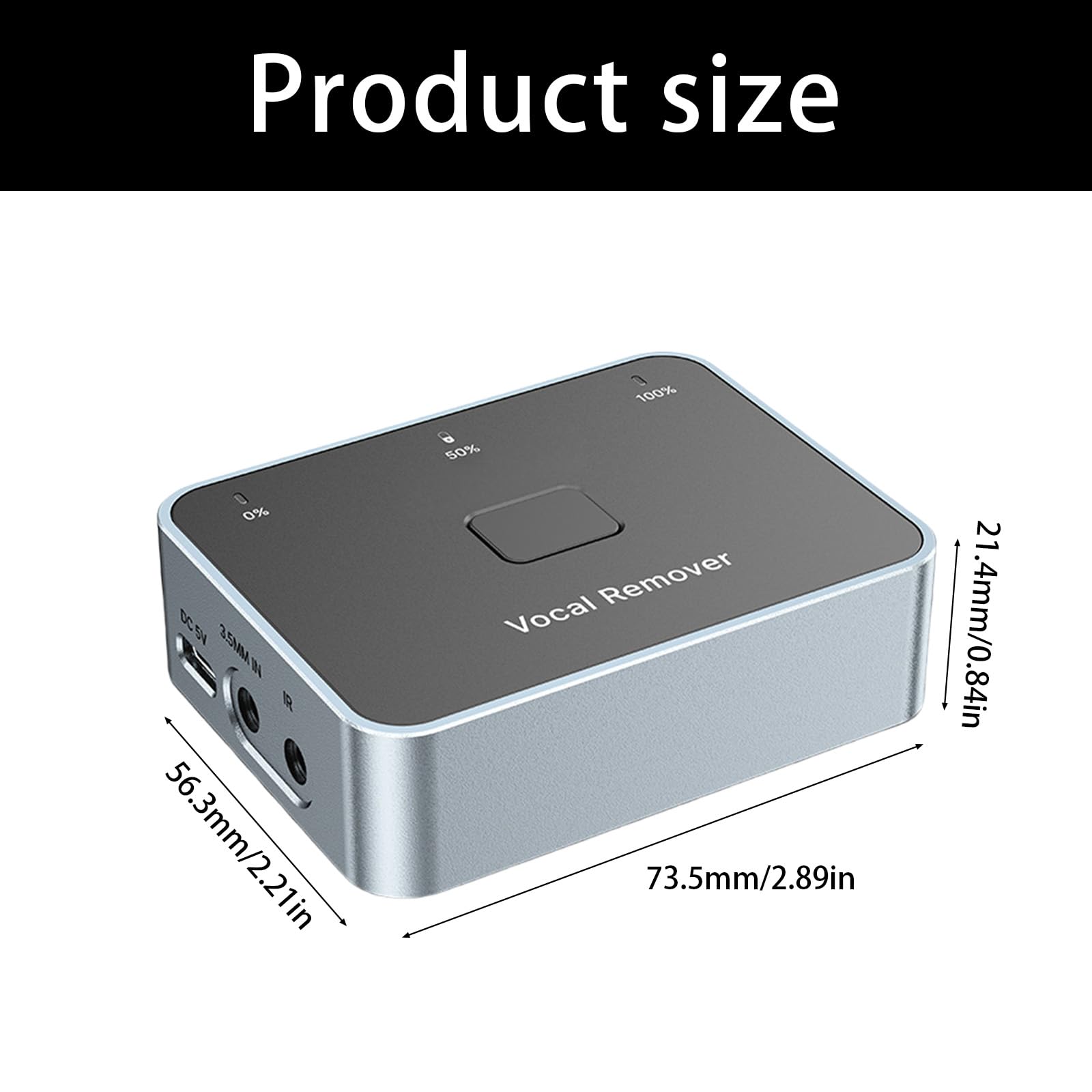 Convertitore audio professionale da 3,5 mm a 6,35 mm per rimozione vocale con multimodale e posizione LED indica per karaoke suono vocale eliminazione