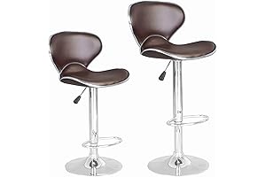 Juego de 2 taburetes para barra de cocina, sillas de barra ajustables...