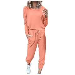 Sweatsuit for Women Long Sleeve Lightweight Lounge Sets Loose Fit Two Piece Tracksuit Loungewear Jogger Set
