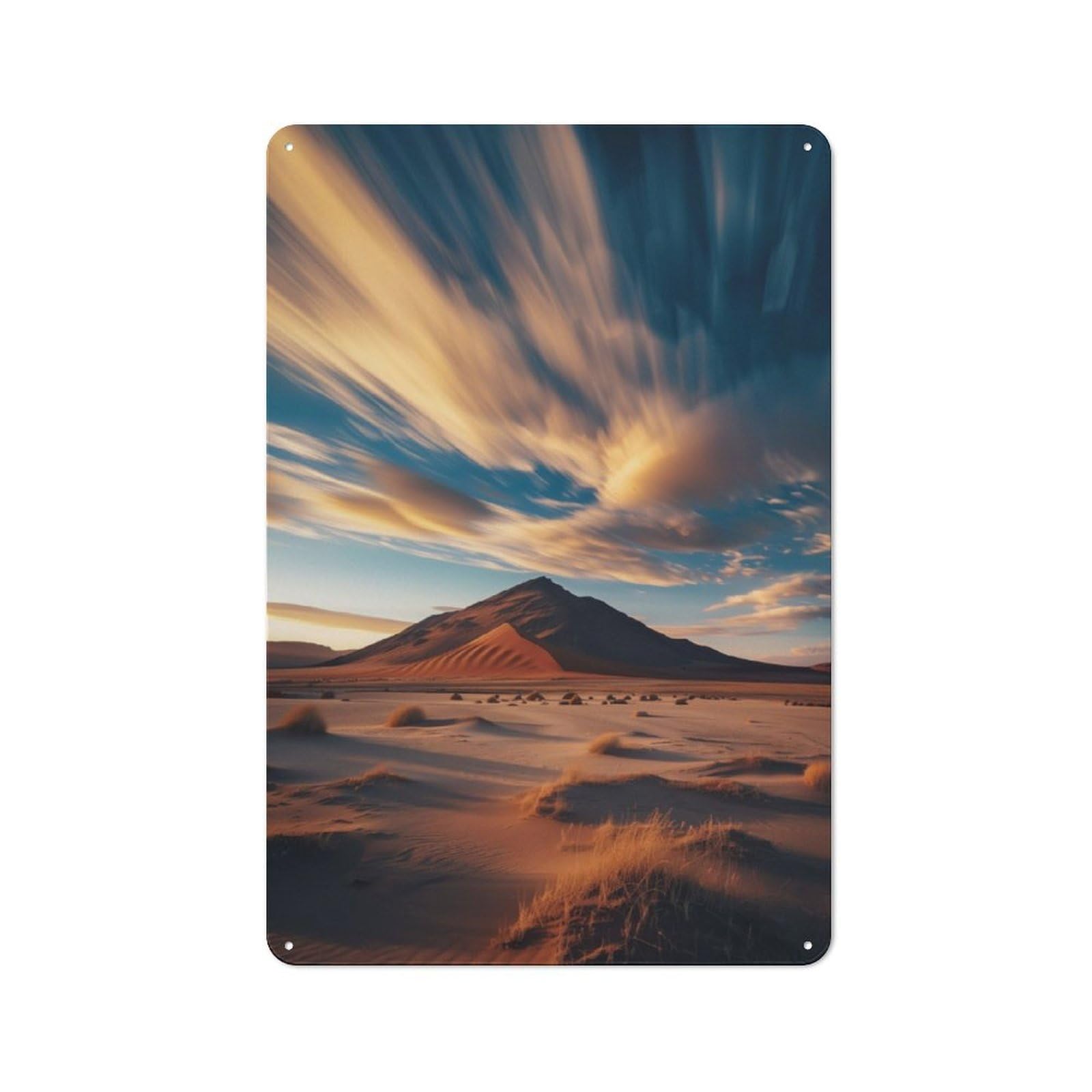 Junmoney Desert Twilight Rush Metal Plaque 30X20cm With For Garage Wall, Vintage Decor, For Vintage Wall Decor Fans, For Metal Sign Collectors