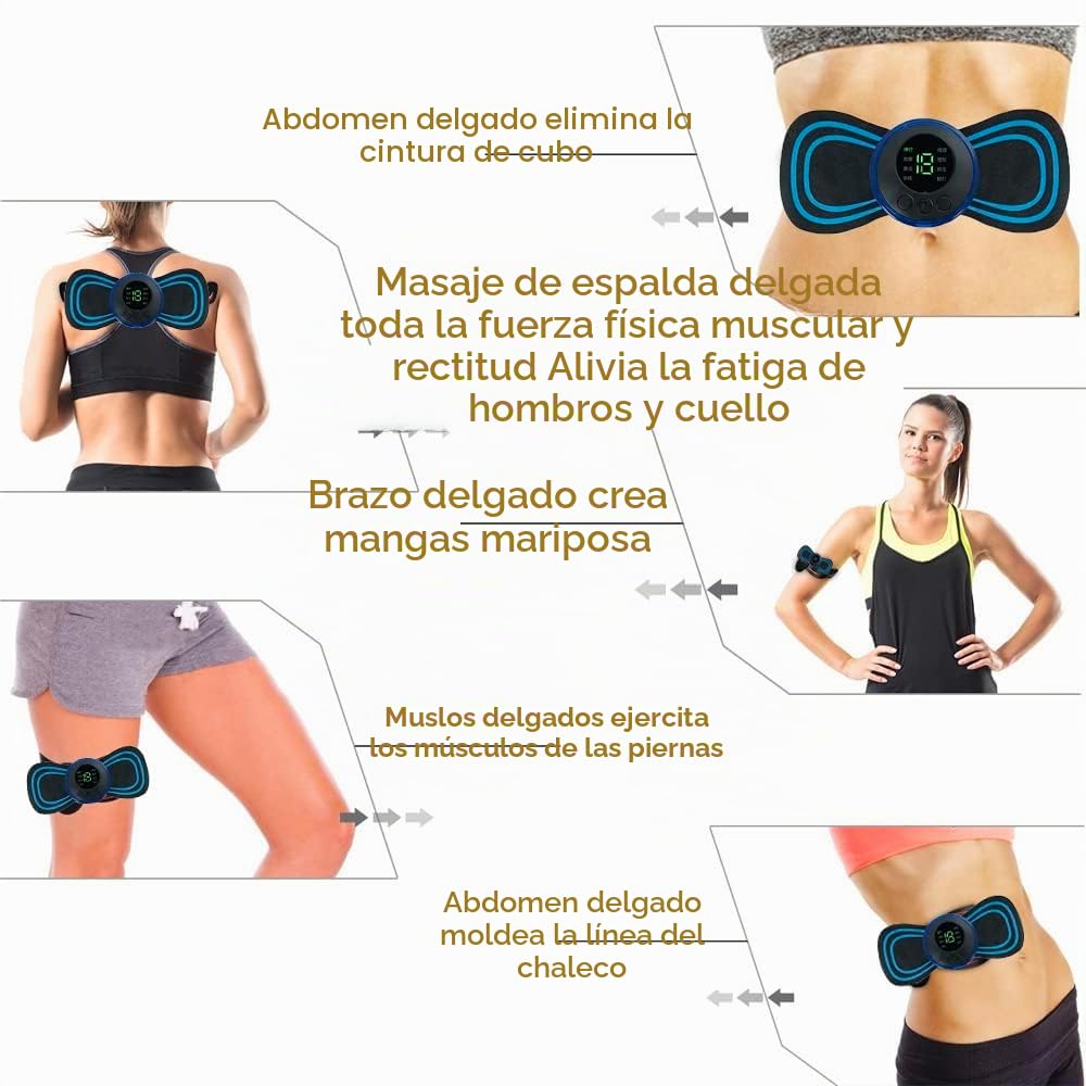 Electroestimulador Muscular Abdominales, EMS Cinturón Entrenamiento Masajeadores de Pies Eléctricos, Masajeadores de Pies para Aliviar el Dolor y la Circulación Sanguínea Máquina de Masaje de Pies