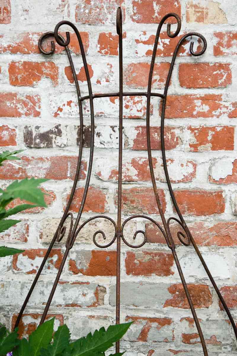 KUHEIGA Rankgitter Metall Rost halbrund zum Stecken Steckzaun 150 x 55cm Rankhilfe