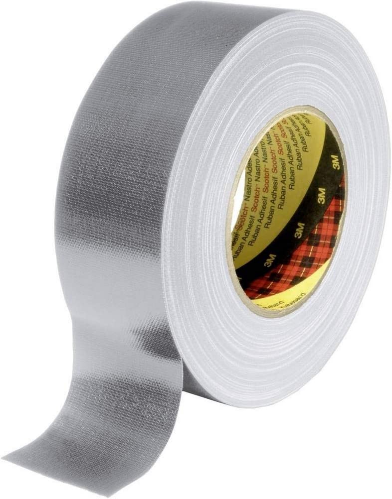 3M Premium Gewebeklebeband 389, silber, 50 mm x 50 m (1-er Pack) (Packung mit 2)
