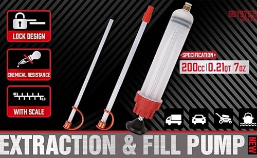 Sedy SDY-97535 Fluid Extractor - 200Cc Multi-Purpose Syringe, Oil Suction Pump, Manual Extraction And Filling Pump, Automotive Oil Syringe thumb #6