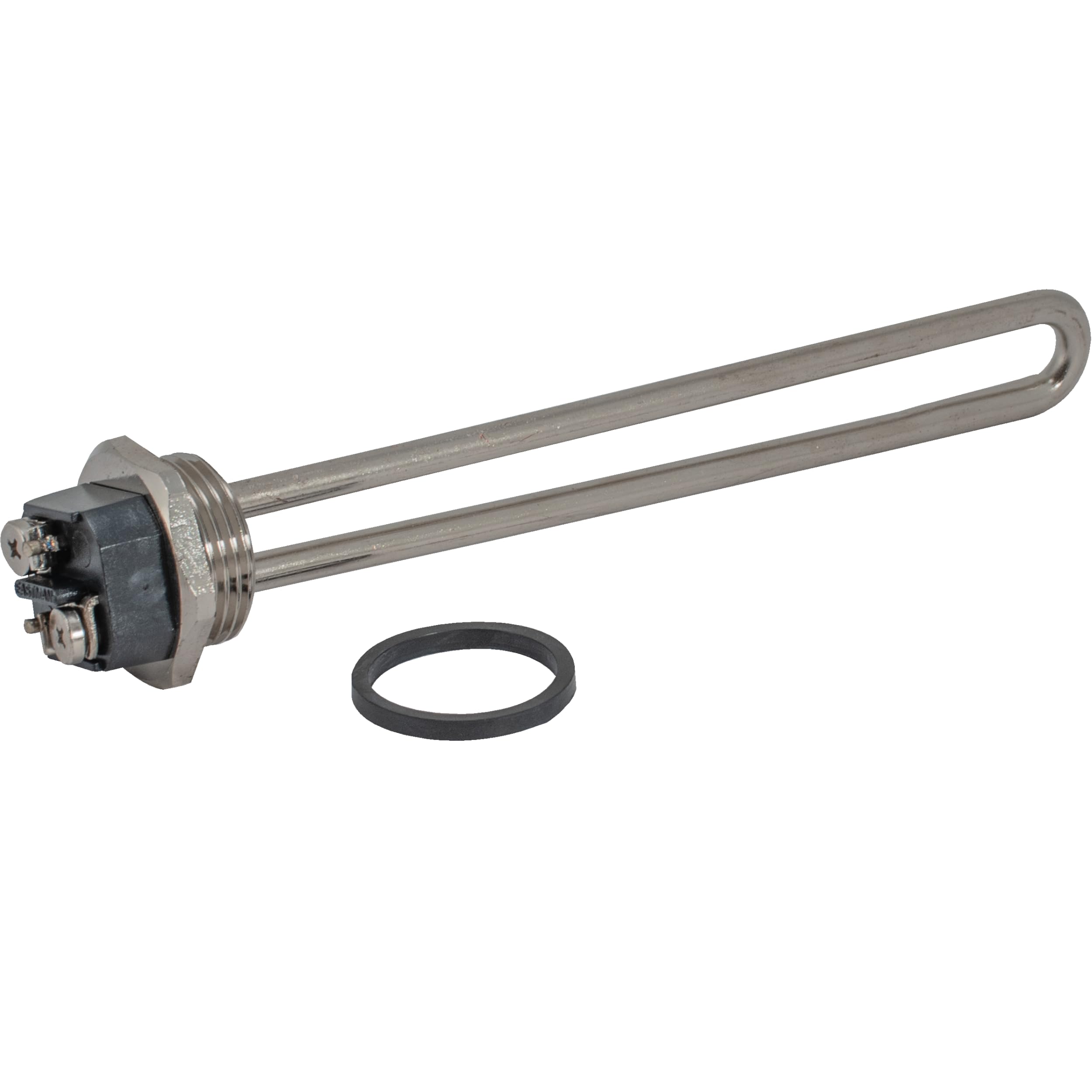 Eastman 120V x 1500W Straight Electric Water Heater Element High Watt Density, Hot Water Heating Element with Copper Sheath, Screw Mount & Gasket, 60061