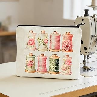 Bolsa de cosméticos de hilo de coser para ama...