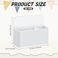 Vista 2 de Colarr Paquete de 20 marcadores magnéticos de borrado en seco para pizarra blanca a granel, organizador de lápices para aula, pizarra blanca, Blanco