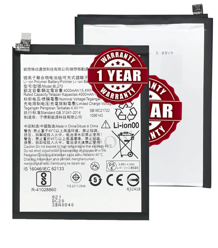 Image of Original BL270 Battery Compatible with Lenovo Vibe K6 Note (K53a48) - (4000mAh) - 1 Year Warranty CD4