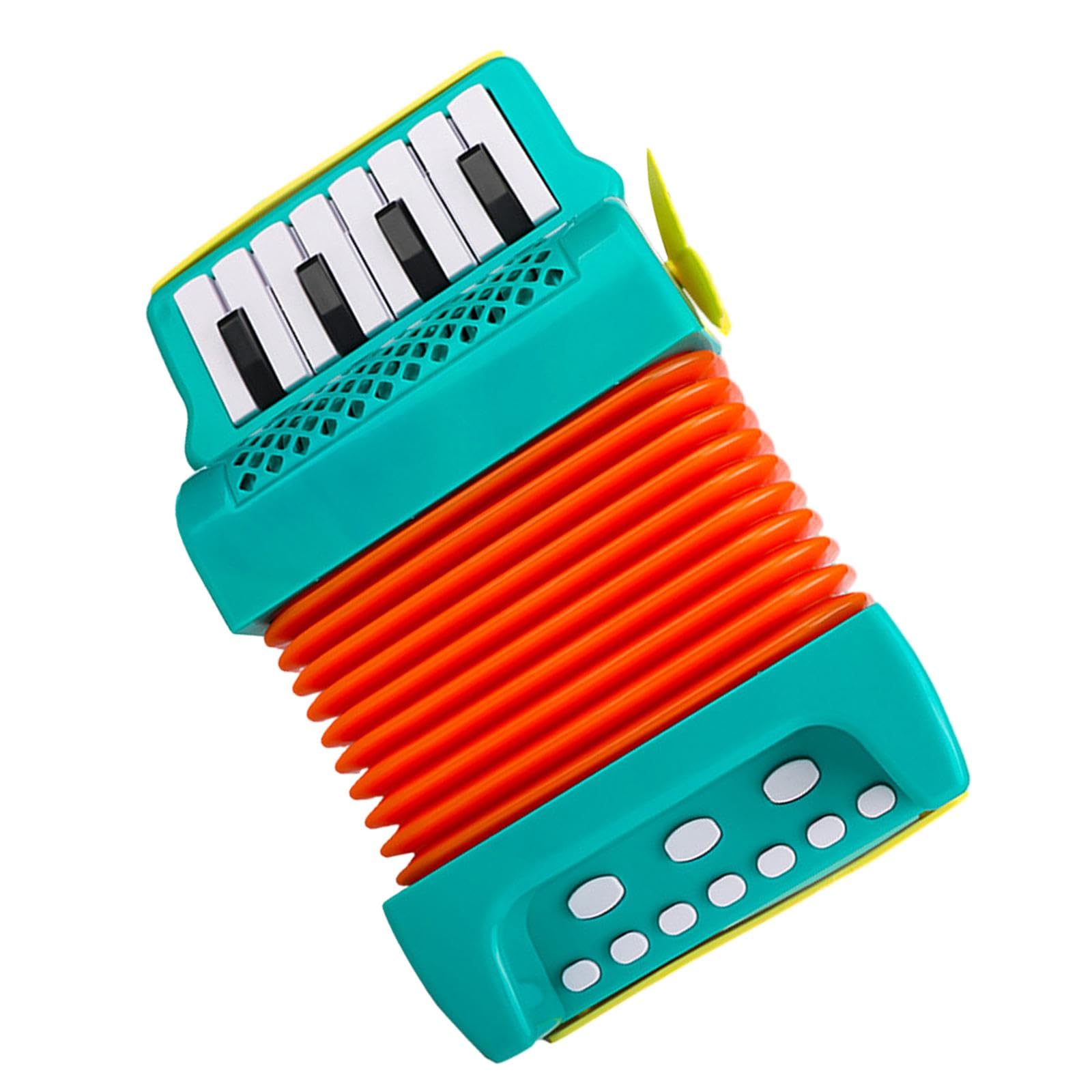10 Keys 8 Bass Piano Accordion Kids Playset for Boys Girls Children Beginner Green | Educational | Music & Art-image-17