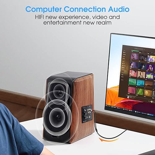 Miniatura 4 de Cable de TV con componente de cable PS aerodinámico de 4.9 ft, cable AV, cable AV, cable de audio y video, cable adaptador de video, cable de TV,