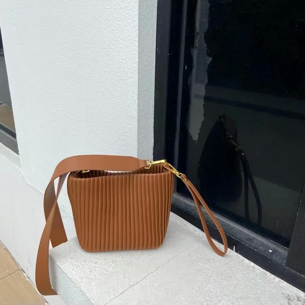 Bolso de Piel de Vacuno para Mujer, Bolso de Cubo, Bolsos de Moda de Lujo, Bolso Cruzado para Mujer