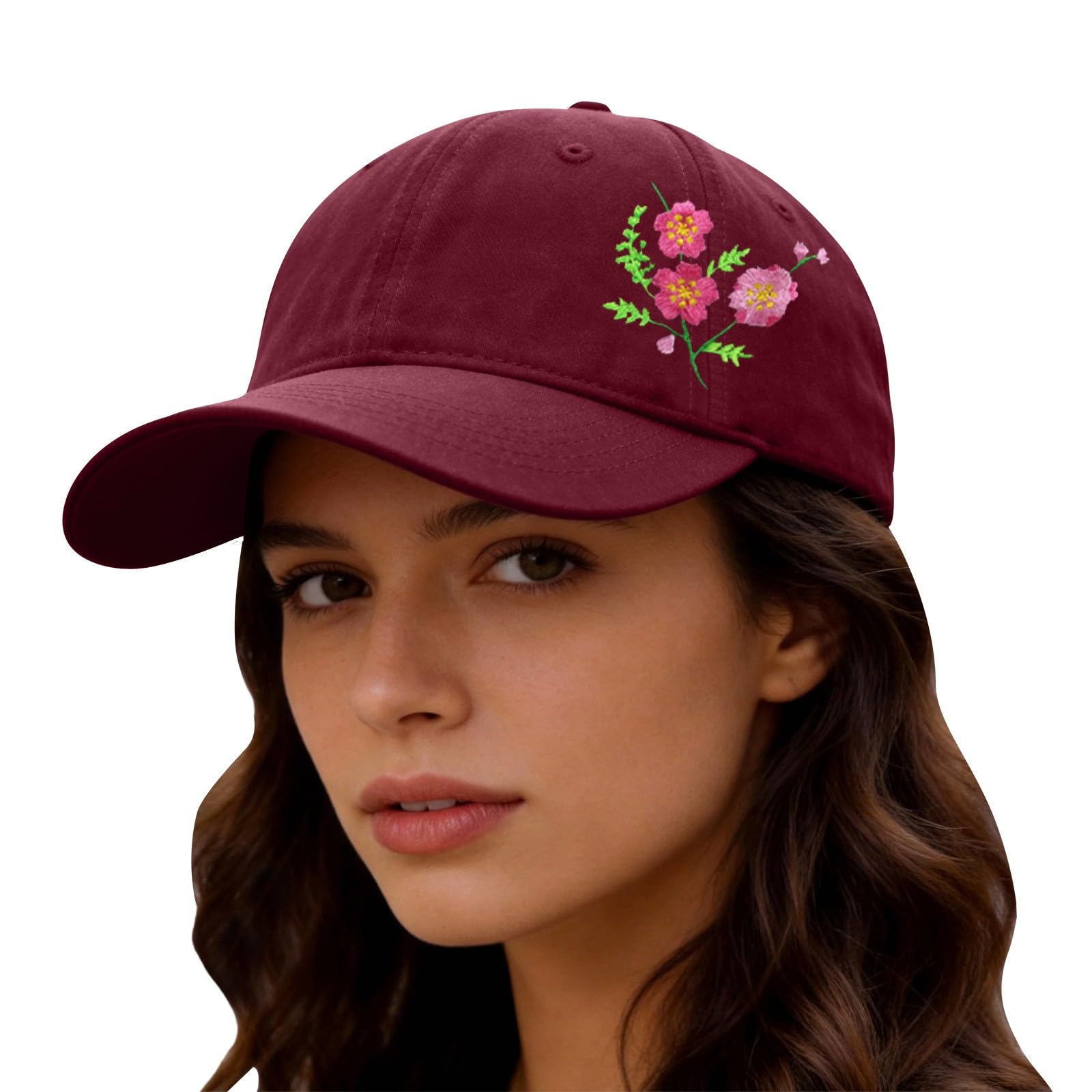 Generisch Gorra de béisbol con estampado floral bordado a mano para hombre