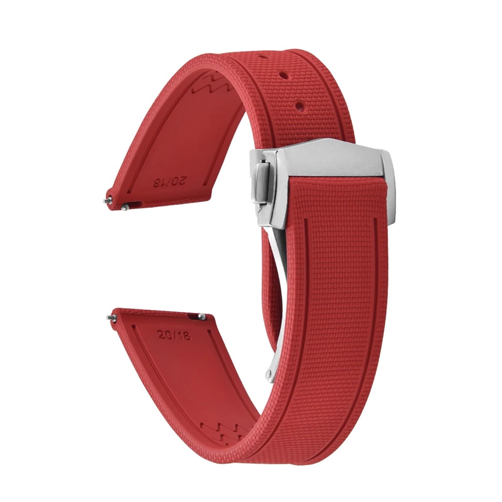 ccyutyftd Miękki gumowy pasek do zegarka 20 mm, 21, 22 Sailcloth Tecxture Sport Wristband Uniwersalny z szybkim zapięciem