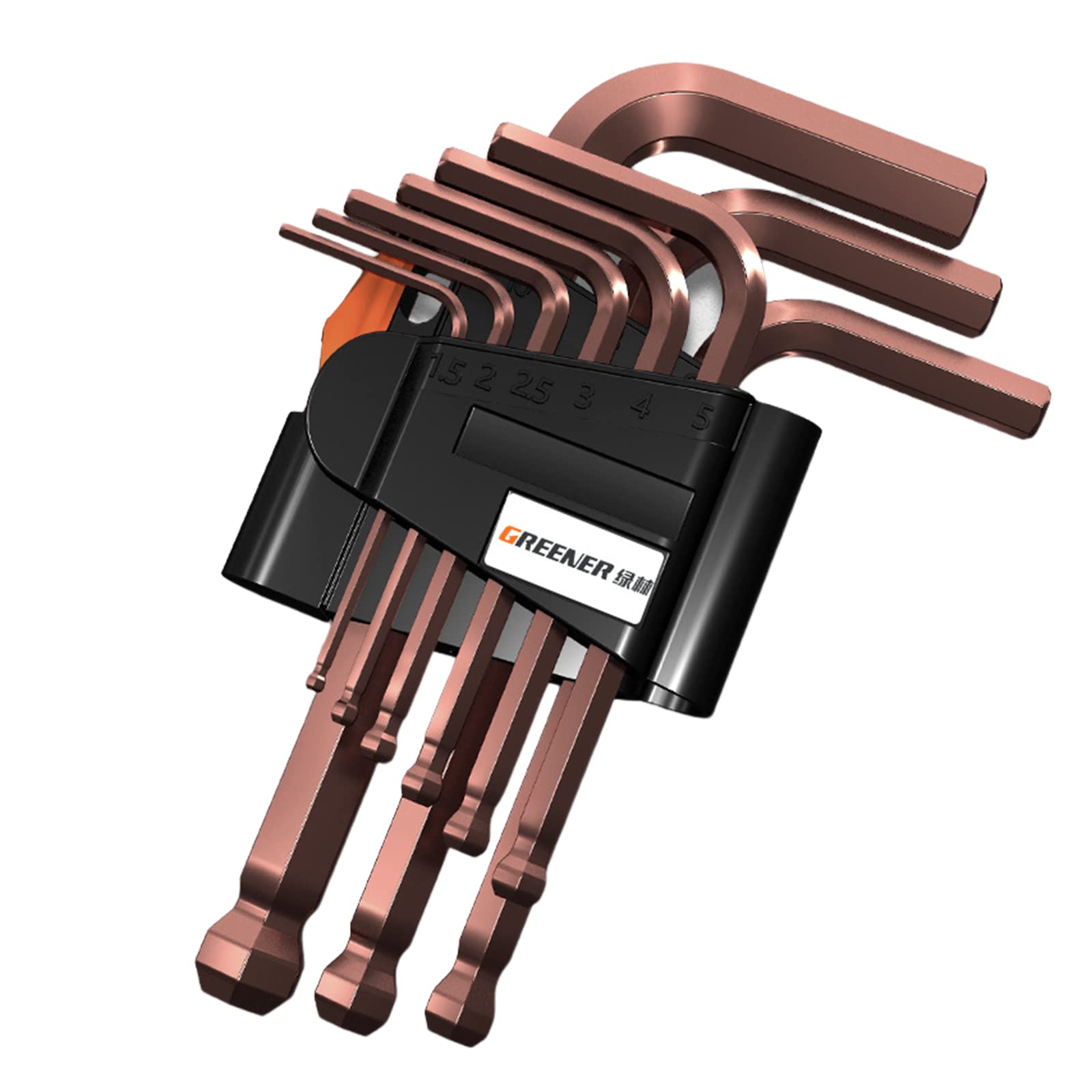 MONOJLY 9Pieces L Type Double-End Screwdriver Hex Wrench Set Allen Key Hexagon Flat Ball Hexagonal Spanners Key Set Hand Tools