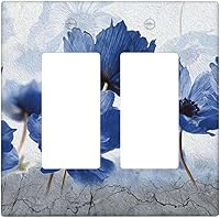 Vista 172 de Placa de pared de tortugas marinas, hierba oceánica, medusas, peces y algas marinas, placa de pared de doble palanca, cubierta de interruptor de luz