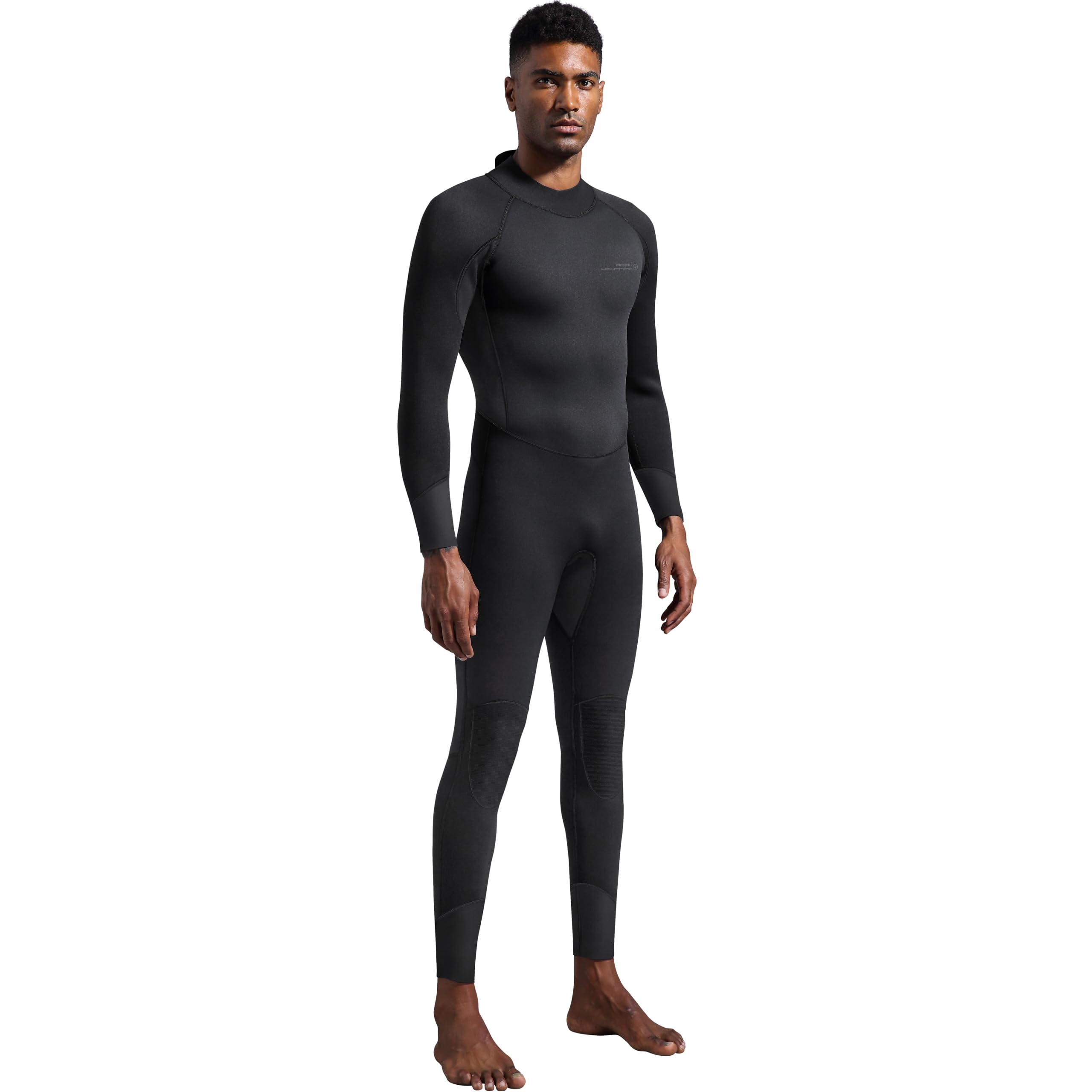 Dark Lightning Full Body Wetsuits for Men, Men's Wet Suit for Cold Water Swimming, Diving Surfing Snorkeling Kayaking Triathlon Wetsuit, Black,3/2mm,XL