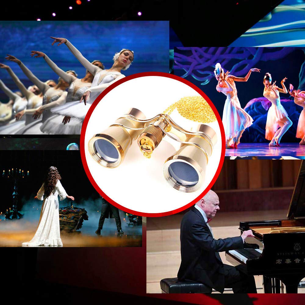 ANGEEK Occhiali Da Teatro Pieghevoli - Binocolo Retro 3x Con Catena, Design Vintage - Foto 13