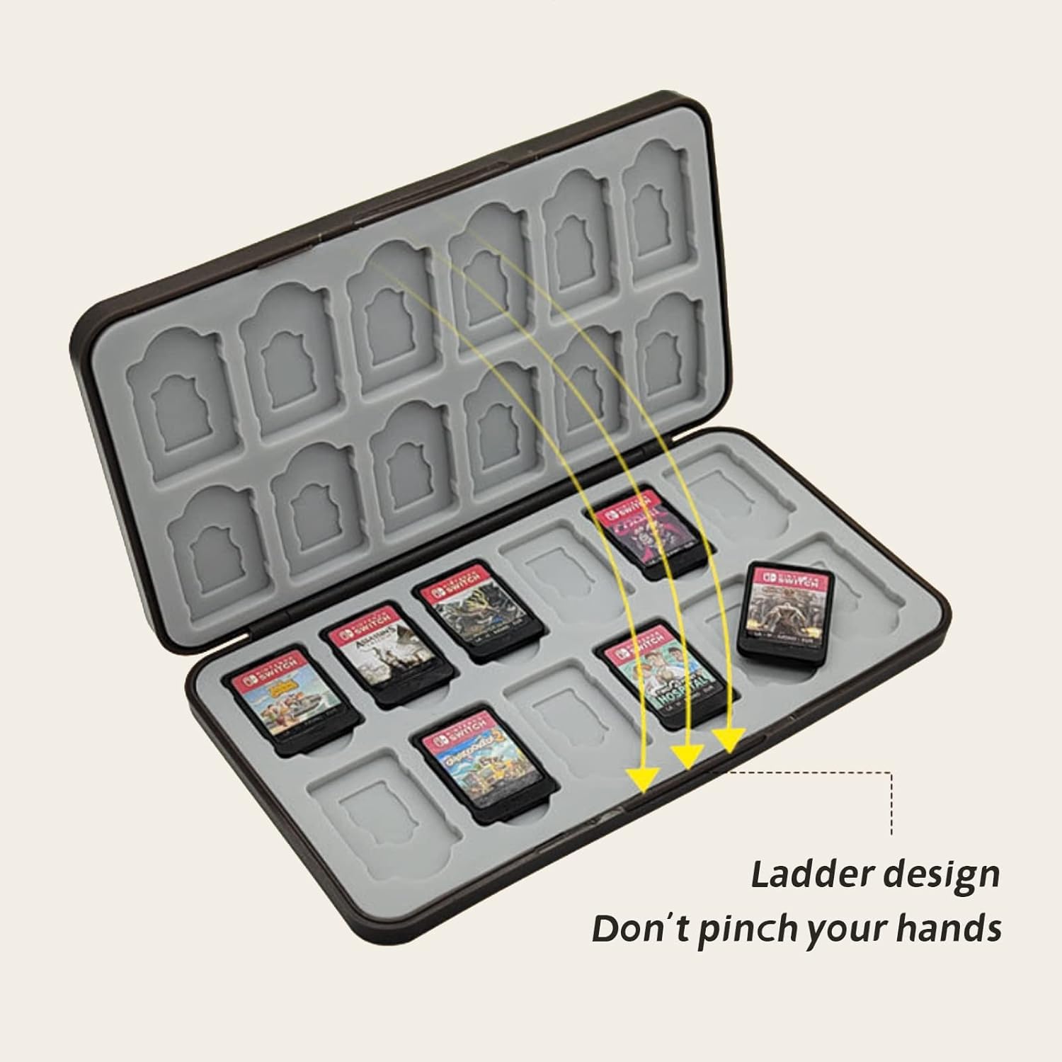 Estuche de Tarjetas de Juego para Nintendo Switch,Funda de Juegos Switch,Estuche de Almacenamiento de Juegos Portátil,Game Card Case Gran Capacidad 24 Tarjetas NS 24 Tarjetas TF (Zelda-S-E)