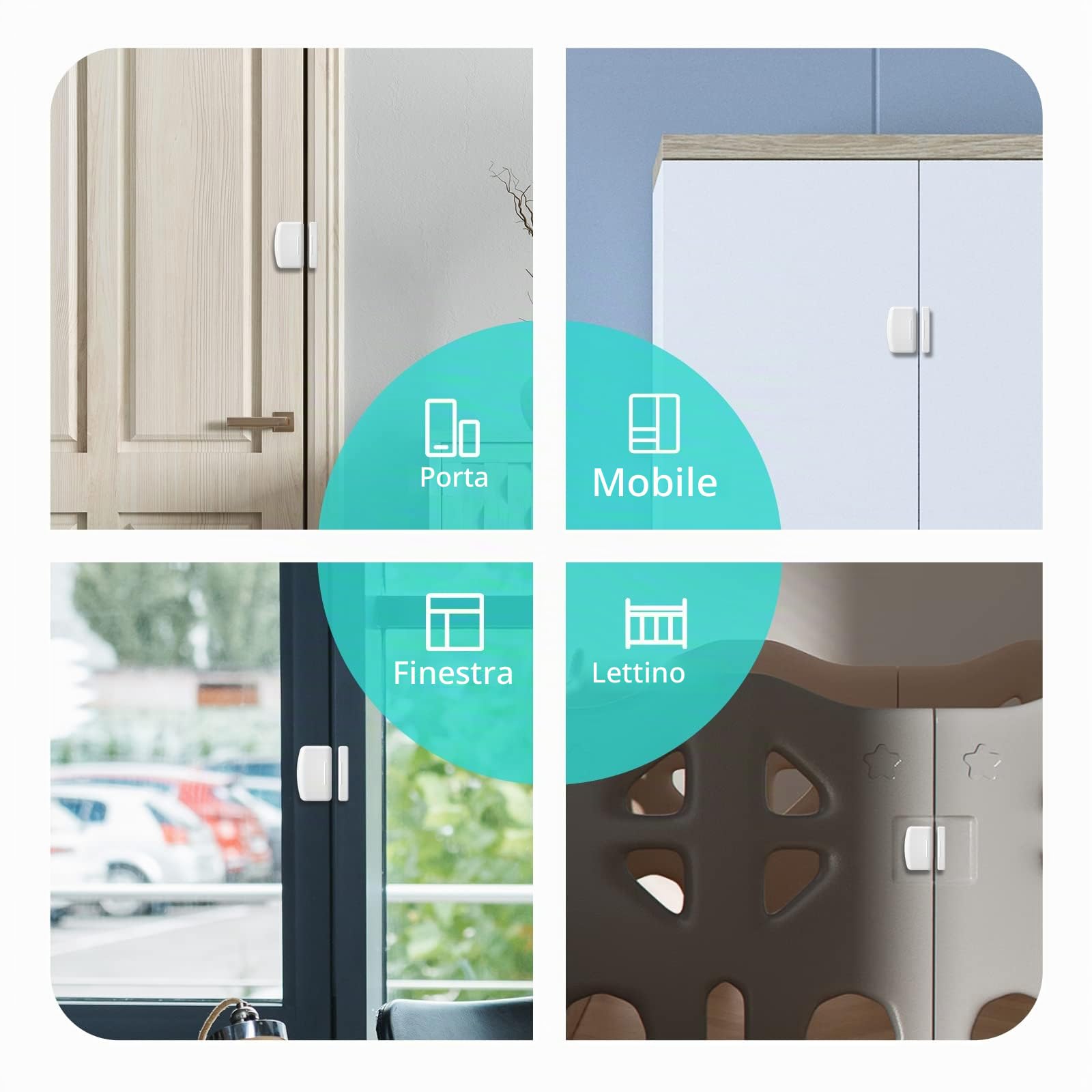THIRDREALITY Zigbee Sensore di contatto Confezione da 4, Domotica, Funziona con Assistente Domestico, SmartThings, Aeotec, Hubitat o Echo Dispositivi con Hub Zigbee integrato, hub richiesto
