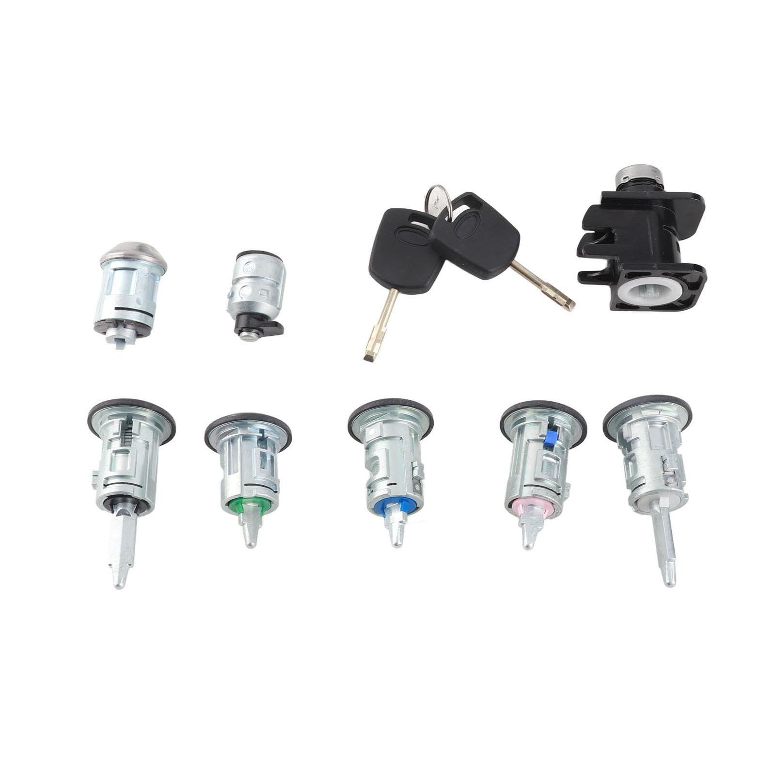 Yinhing Set Chiavi per Auto con Serrature Carburante Cofano Accensione 4425134 Sostituzione per Connect 2002 2007 Kit Completo Include Porta e Cilindri di Accensione con Chiavi