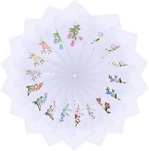 30Pcs Ladies Cotton Handkerchiefs 11 x 11 Inch Vintage Embroidered Handkerchief Wedding Handkerchief Floral Lace Handkerchiefs for Tea Party Wedding Daily Use