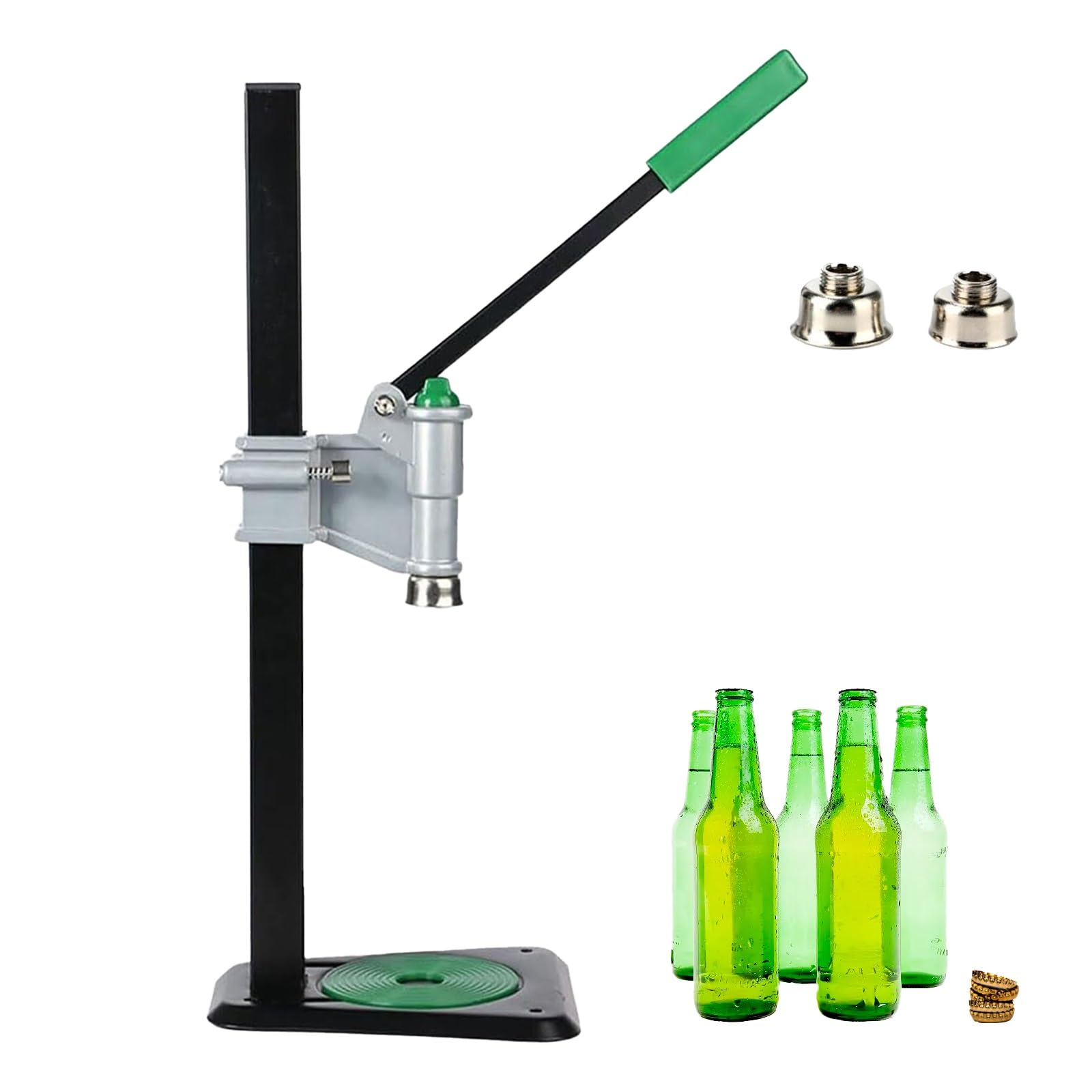 Taponadora Manual de Botellas de Banco, máquina taponadora de Cerveza de 26 mm y 29 mm, Altura Ajustable, Herramienta para sellar Botellas, taponadora de Coronas