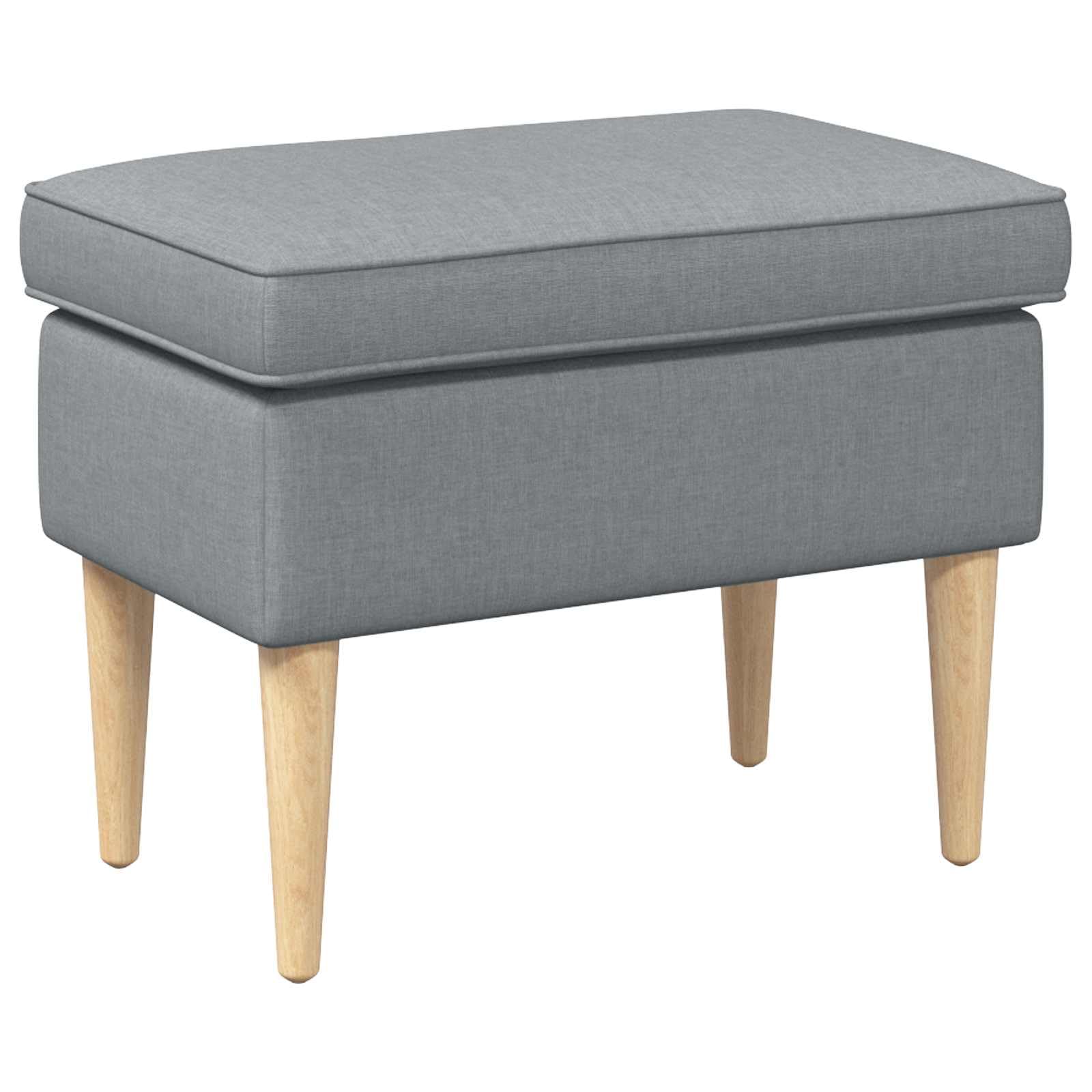 Hothingwell Poltrona con Poggiapiedi 2 Pezzi Grigio Chiaro Tessile