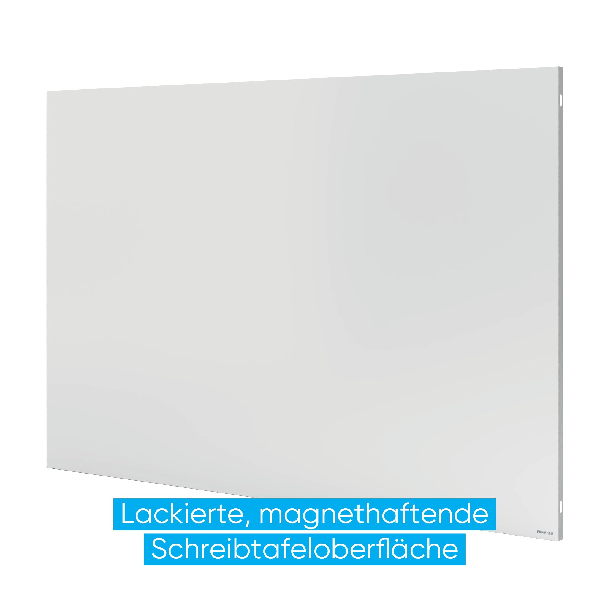 FRANKEN Infinity Whiteboard, magnetyczna tablica do pisania bez ramy, 90 x 60 cm, możliwość bezpośredniego łączenia wielu tablic w formacie pionowym/poziomym, do biura i biura domowego, stalowa
