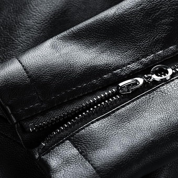 Mens Motorcycle Jacket Stand Collar Faux Leather Racing Jackets Lightweight Color Block Biker Coat4