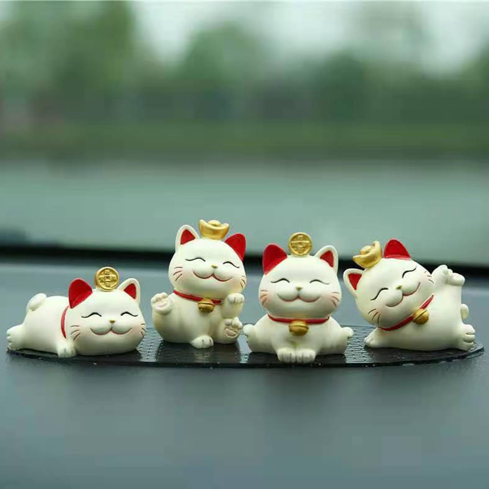 Adorno De Gato De Bienvenida,Adornos De Gato De Suerte,Gato De La Suerte Estatua,Compacto Y Ligero,Adecuado para Decoraciones del Hogar Y del AutomóVil