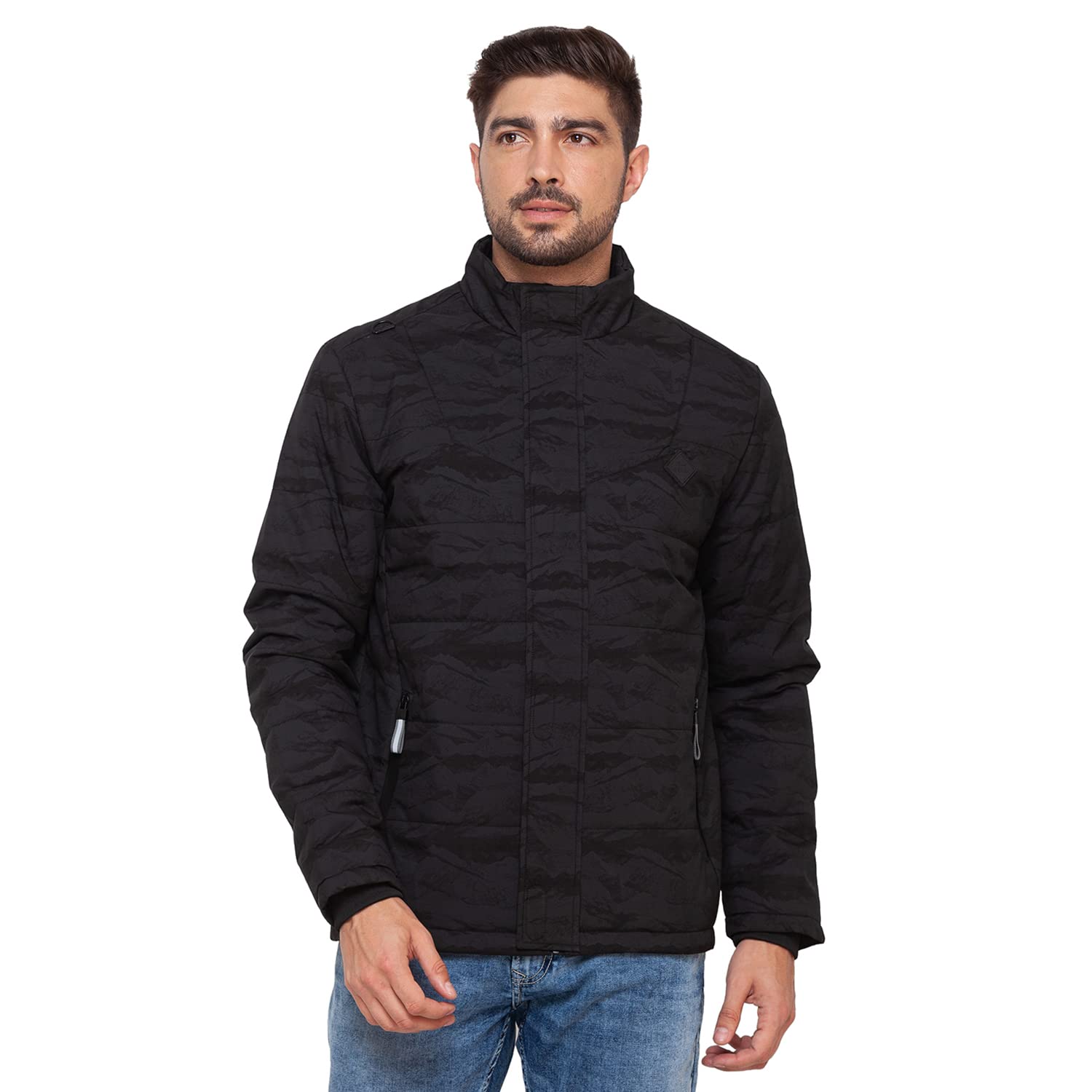 Spykar Jet Cotton Standard Length Full Sleeve Casual Jacket For Men in neutral