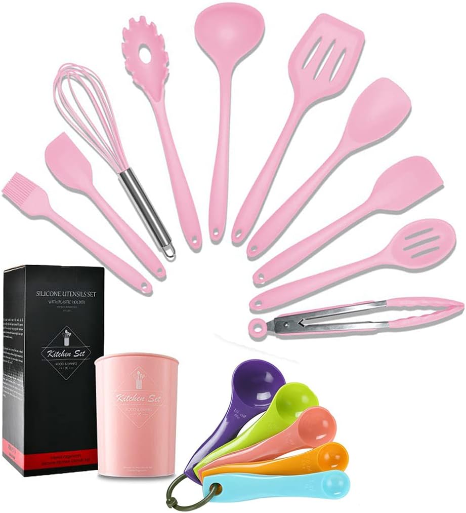 SIPLIV 16PCS Silicone Utensils Set Heat Resistant Cookware Utensils Kit Easy to Clean Kitchenware Kitchen Tools for Non-Stick Cookware