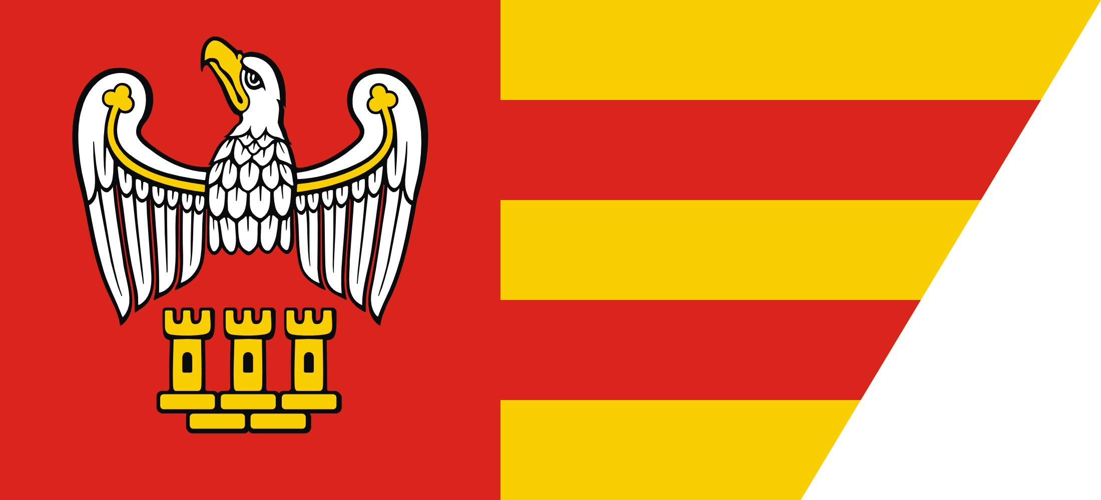 Drapeau de Chodziez grand format résistant au vent et aux déchirures