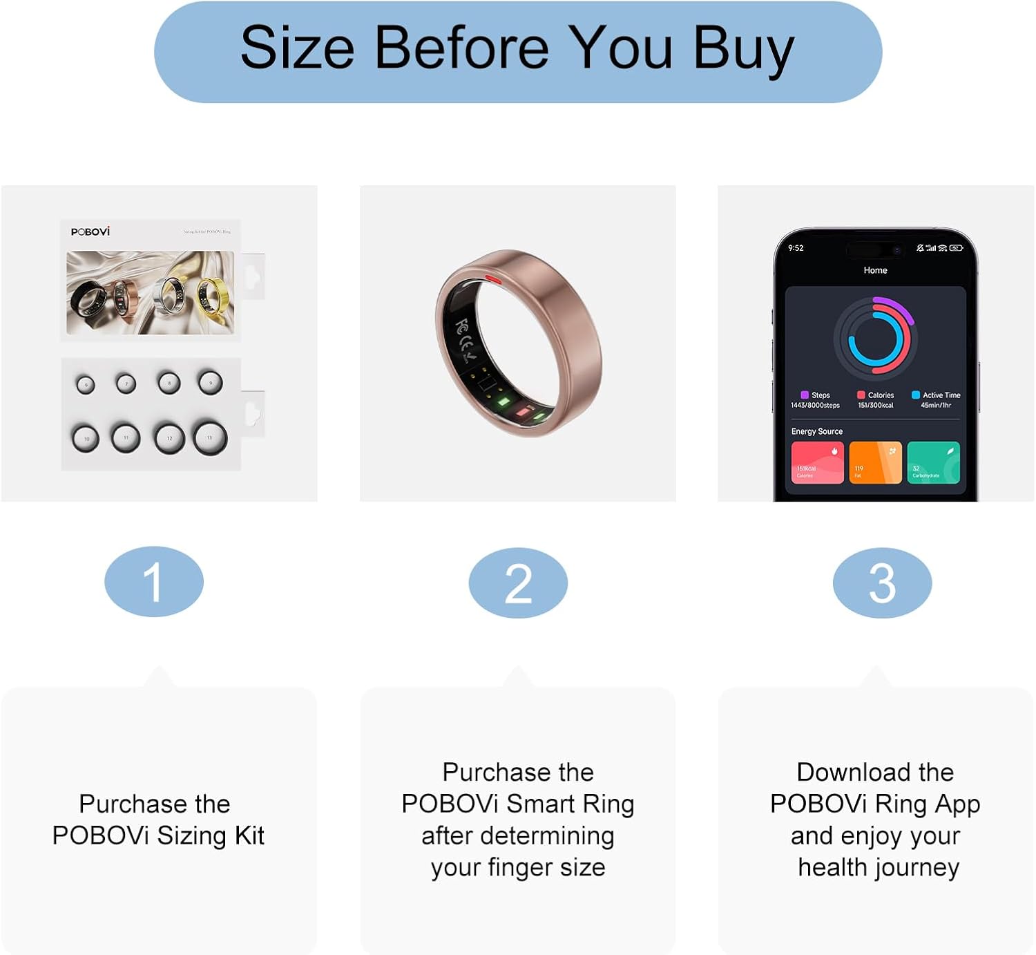 Ring OnePlus - Ultra-Thin Titanium Smart Ring - 7 Days Battery Life - Fitness/SPO₂/Stress/HR/Sleep Skin Temperature Tracker - No App Fee - iOS&Android Compatible (Rosegold,7)