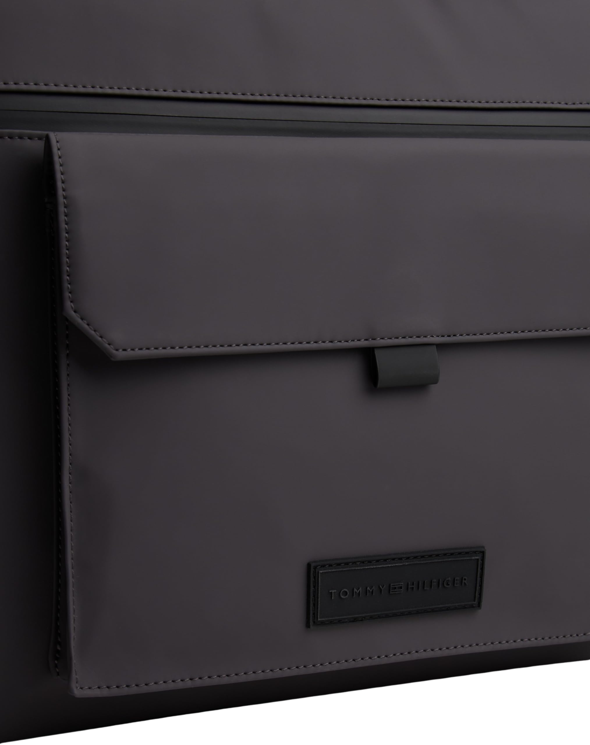 Tommy Hilfiger Maletín para portátil Hombre Seasonal con correa para el hombro, Gris (Charcoal Gray), Talla Única