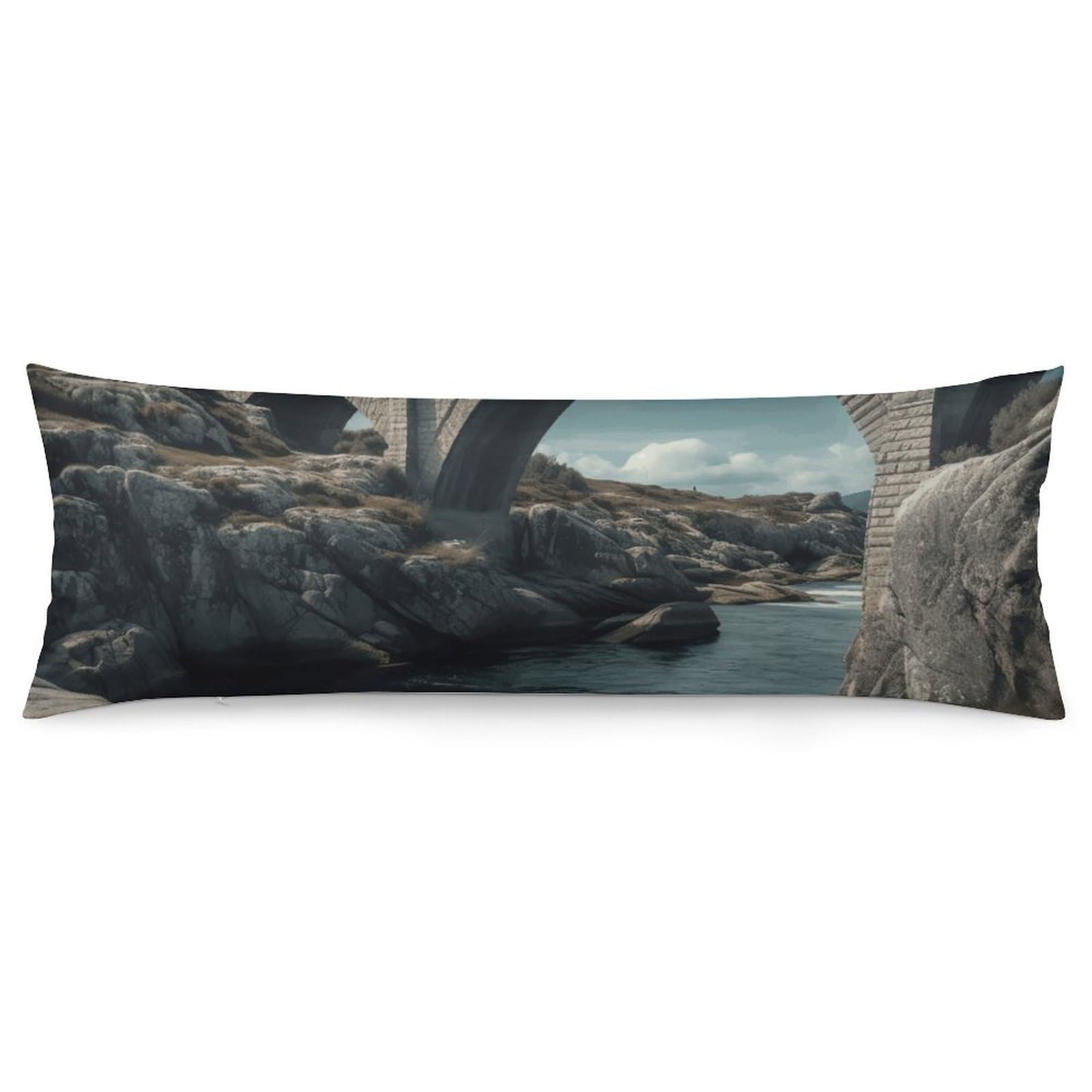 2 Pack Pillow Cases for Hair and Skin, Soft Breathable Pillow Case Covers with Hidden Zipper, A Bridge Across Pillowcase 20"x54" Pillow Covers for Sleeping Gift